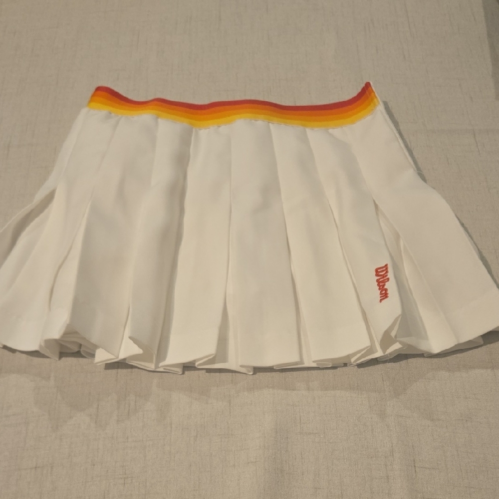 Wilson Women's Tennis Skirt with Red and Yellow Accents